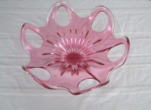 prachtig grote gave roze venetiaanse murano ? schaal, Verzamelen, Overige Verzamelen, Ophalen of Verzenden
