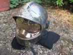 Brandweerhelm met intercom Amsterdam- Amstelland zilverkleur, Verzamelen, Ophalen of Verzenden, Landmacht, Nederland, Embleem of Badge