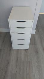 Witte Ladekast met 5 Laden, Huis en Inrichting, Kasten | Ladekasten, Ophalen, Overige materialen, Minder dan 50 cm, 5 laden of meer
