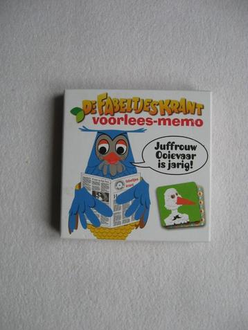 Fabeltjeskrant voorlees-memo (memory) Juffr. Ooievaar jarig beschikbaar voor biedingen