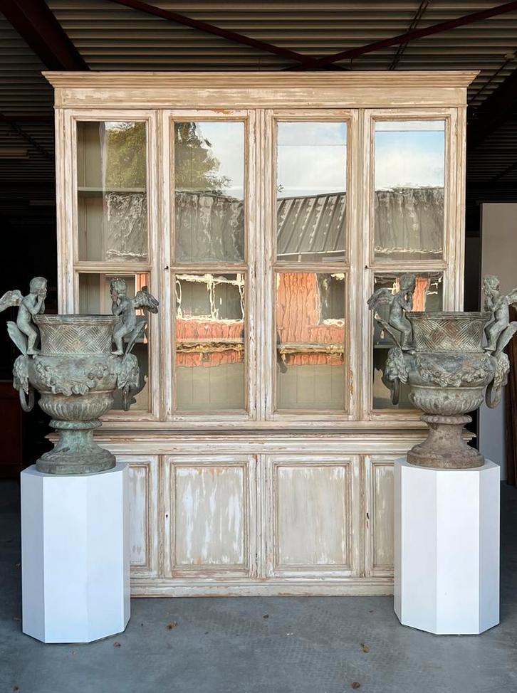 Bibliotheekkast boekenkast Frans antiek, Huis en Inrichting, Kasten | Buffetkasten, Zo goed als nieuw, 200 cm of meer, 25 tot 50 cm