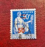 Frankrijk 1941 Vrede, met opdruk 50#90 gestempeld Yvert 482, Postzegels en Munten, Postzegels | Europa | Frankrijk, Ophalen of Verzenden