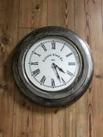Industriële Wandklok (zilver kleur), Ophalen, Zo goed als nieuw, Analoog, Wandklok