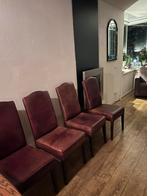 Schapenleren stoelen + evt. eettafel, Huis en Inrichting, Stoelen, Ophalen, Gebruikt, Bruin, Leer
