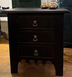 Oud ladekastje vintage ladekast stoer zwart kastje kast VdlM, Huis en Inrichting, Kasten | Ladekasten, Ophalen, 50 tot 100 cm