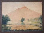 Henk Weyzig. Aquarel. Landschap. Indonesië. 1927., Antiek en Kunst, Kunst | Schilderijen | Klassiek, Ophalen of Verzenden