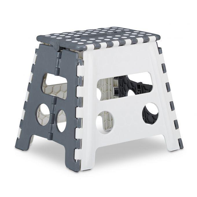 Opstap krukje opvouwbaar grijs of grijs/wit, Huis en Inrichting, Krukjes, Zo goed als nieuw, Ophalen of Verzenden