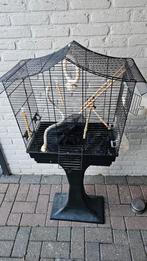 Vogelkooi inclusief toebehoren, Dieren en Toebehoren, Vogels | Hokken en Kooien, Ophalen, Gebruikt, Metaal, Vogelkooi
