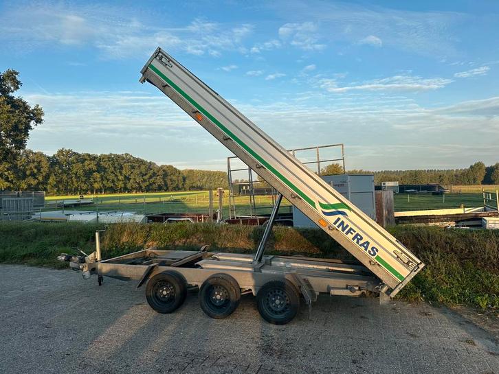 Hapert driezijdige elektrische kipper tridem drieas. !!!, Auto diversen, Aanhangers en Bagagewagens, Nieuw, Ophalen of Verzenden