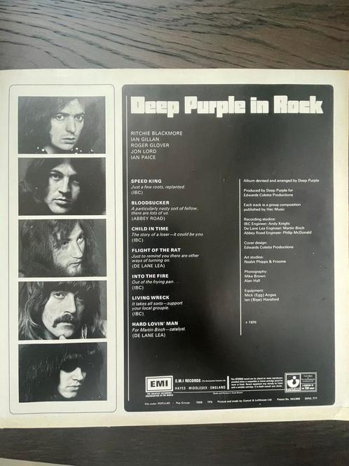 Deep Purple - In Rock (SHVL 777, eerste UK druk, zeldzaam!), Cd's en Dvd's, Vinyl | Rock, Gebruikt, Ophalen