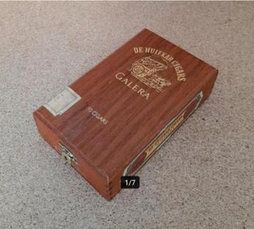 DE HUIFKAR CIGARS Galera houten kistje 10 CIGARS leeg beschikbaar voor biedingen