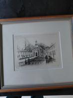 Oude prent begijnhof  Breda., Ophalen of Verzenden