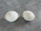 Wedgwood Windsor 2 dekschalen met deksel 24 cm, Gebruikt, Ophalen of Verzenden, Schaal of Schalen, Wedgwood
