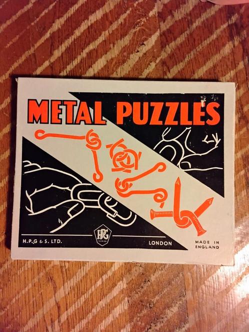 Vintage originele metalen hersenkrakers., Hobby en Vrije tijd, Denksport en Puzzels, Zo goed als nieuw, Overige typen, Minder dan 500 stukjes