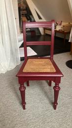 Antiek eikenhouten stoel geverfd in ossenbloed rood, Ophalen