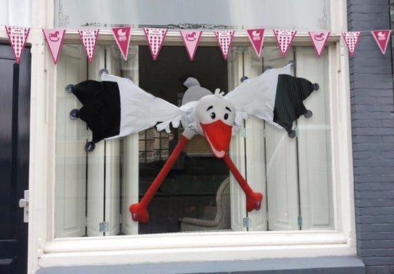 Geboortebord OOIEVAAR raam jongen meisje babyspullen huren, Kinderen en Baby's, Kraamcadeaus en Geboorteborden, Zo goed als nieuw