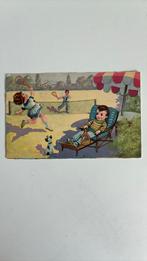 Tennissen en uitrusten in luie stoel. 1931, Ophalen of Verzenden, 1920 tot 1940, Overige thema's
