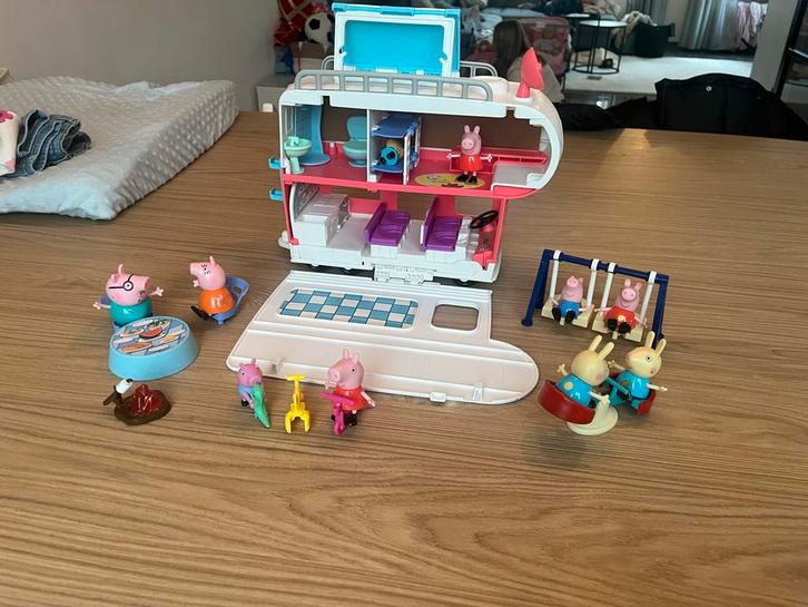 Peppa Pig Camper met Speeltuin, Verzamelen, Poppetjes en Figuurtjes, Gebruikt, Ophalen of Verzenden