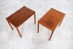 vintage sidetables | bijzettafels | jaren 60 | teak, Gebruikt, 100 tot 150 cm, Teakhout, Ophalen of Verzenden