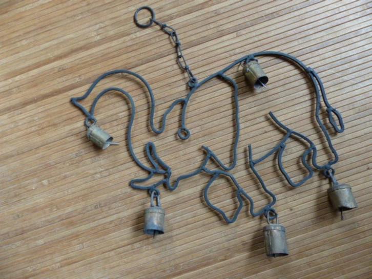 Indiase spulletjes hangers met belletjes lampen, Antiek en Kunst, Curiosa en Brocante, Ophalen of Verzenden