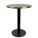 Bistrotafel Marrakesh 60 rond tafelblad met messing rand