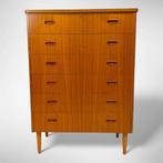 Vintage 6-ladekast uit Zweden, 5 laden of meer, 100 tot 150 cm, Teakhout, ?