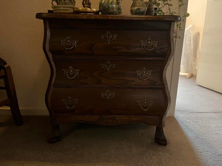 Antieke houten ladekast, Huis en Inrichting, Kasten | Dressoirs, Gebruikt, 50 tot 100 cm, 25 tot 50 cm, Met lade(s), Eikenhout