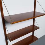 Vintage Deense wandkast in teak, Huis en Inrichting, Kasten | Wandmeubels, Ophalen, Met plank(en), Gebruikt, Teakhout