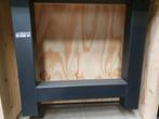Antraciet gepoedercoate metalen H-eettafelpoten