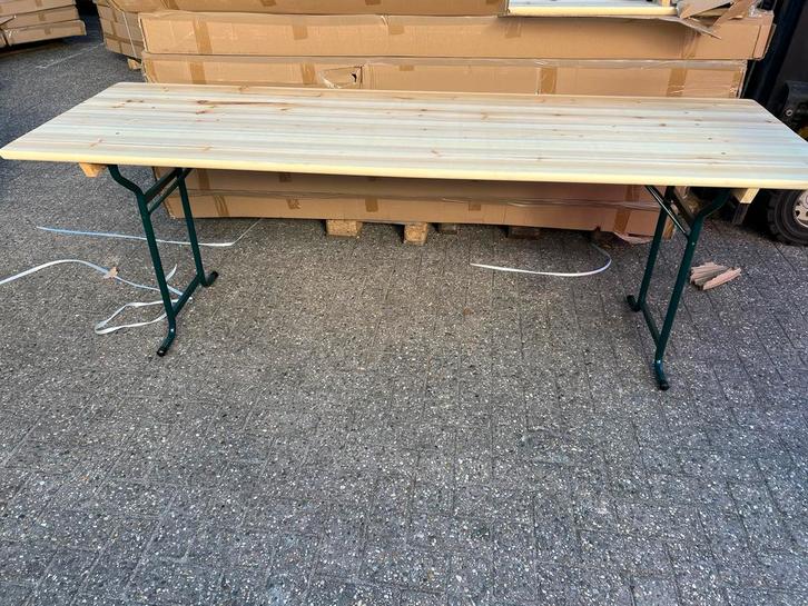 Biertafels nieuw 220x70 cm.  Zware kwaliteit 50 euro per stu, Hobby en Vrije tijd, Feestartikelen | Verhuur, Nieuw, Overige, Ophalen of Verzenden