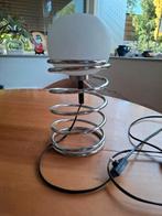 Woja lamp met spiraalvoet chroom, Huis en Inrichting, Ophalen of Verzenden, Zo goed als nieuw, Glas, Minder dan 50 cm