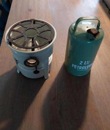 Petroleumstel met 2 liter tank emaille  beschikbaar voor biedingen