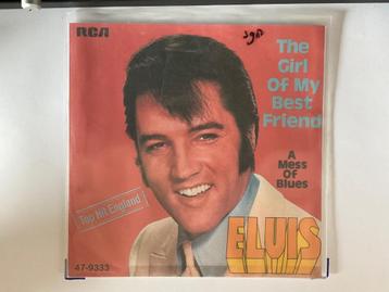 ELVIS PRESLEY: THE GIRL OF MY BEST FRIEND -A MESS OF BL. VG+ beschikbaar voor biedingen