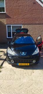 Peugeot 207 1.6 16V SW Outdoor 2008 Zwart, Auto's, Peugeot, Voorwielaandrijving, Stof, Airbags, 4 cilinders