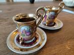 Set van 2 kop en schotels, Antiek en Kunst, Antiek | Servies compleet, Ophalen