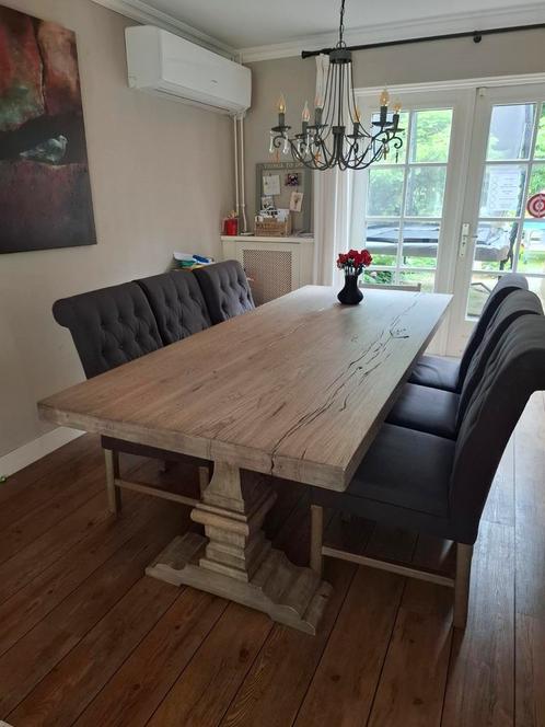 Eettafel met kloosterpoot, Huis en Inrichting, Tafels | Eettafels, Gebruikt, 50 tot 100 cm, 100 tot 150 cm, Vijf personen of meer