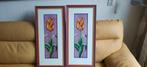 Set van 2 Tulpen Schilderijen - 76x36 cm, Ophalen of Verzenden