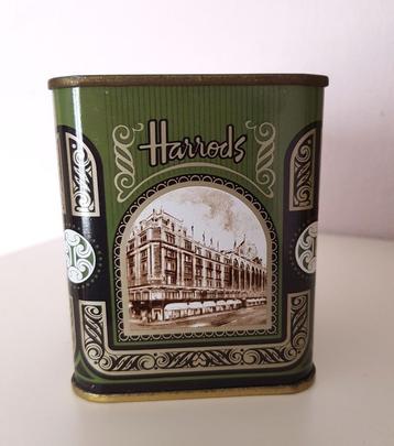 Vintage groen Harrods thee blik Tea Blend no. 42 beschikbaar voor biedingen