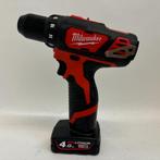 Milwaukee M12 BDD Schroefboormachine 12V + 4.0Ah Accu, Doe-het-zelf en Verbouw, Gereedschap | Boormachines, Flex Ltd., Zo goed als nieuw