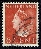 Nederland 1947, Koningin Wilhelmina, 6 cent, met watermerk., Verzenden, Na 1940, Gestempeld