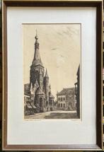 Markt Tilburg - Cor van der Woerd - Ets, Antiek en Kunst, Kunst | Etsen en Gravures, Ophalen of Verzenden