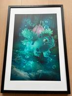 Poster van Pokémon Bulbasaur met lijst, Ophalen of Verzenden, Zo goed als nieuw, Hout, Minder dan 50 cm