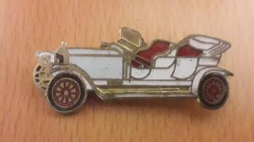 Vierzits of vierpersoons oldtimer emaille broche speld