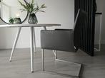 6 x Leren Bert Plantagie Tidy Eetkamerstoelen, Huis en Inrichting, Stoelen, Ophalen, Leer, Zo goed als nieuw, Grijs