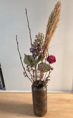 Bloemstuk in vaas met diverse bloemen, Ophalen, Overige materialen, Overige kleuren, 50 tot 75 cm