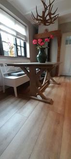 Mooie eettafel - kloostertafel 90 x 160 cm, Ophalen, Gebruikt, 50 tot 100 cm, Vijf personen of meer