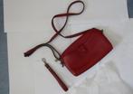 Bordeauxrood leren tasje, Sieraden, Tassen en Uiterlijk, Tassen | Damestassen, Ophalen of Verzenden, Nieuw, Rood, Schoudertasje