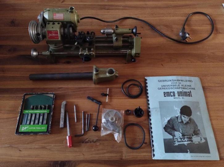 emco unimat SL metaal draaibank, Doe-het-zelf en Verbouw, Draaibanken, Gebruikt, Metaaldraaibank, Minder dan 500 mm, Ophalen