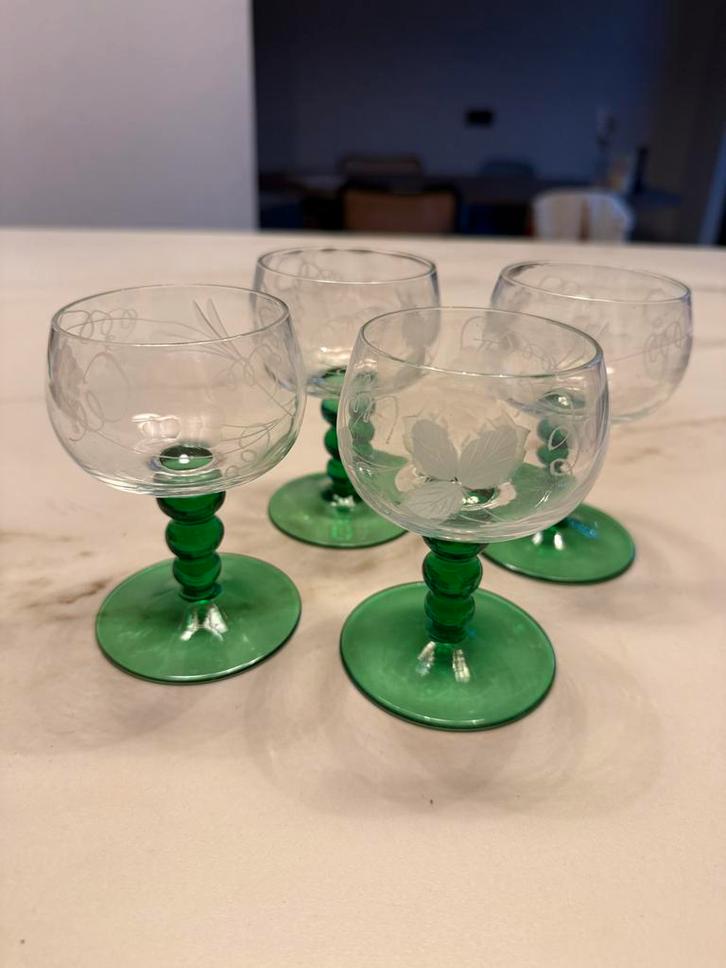 Vintage Roemer Wijnglazen - Set van 4, Huis en Inrichting, Keuken | Servies, Zo goed als nieuw, Glas of Glazen, Overige stijlen