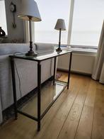set side table en 2 bijzettafeltjes, Huis en Inrichting, Tafels | Sidetables, Ophalen, 100 tot 150 cm, Zo goed als nieuw, Glas